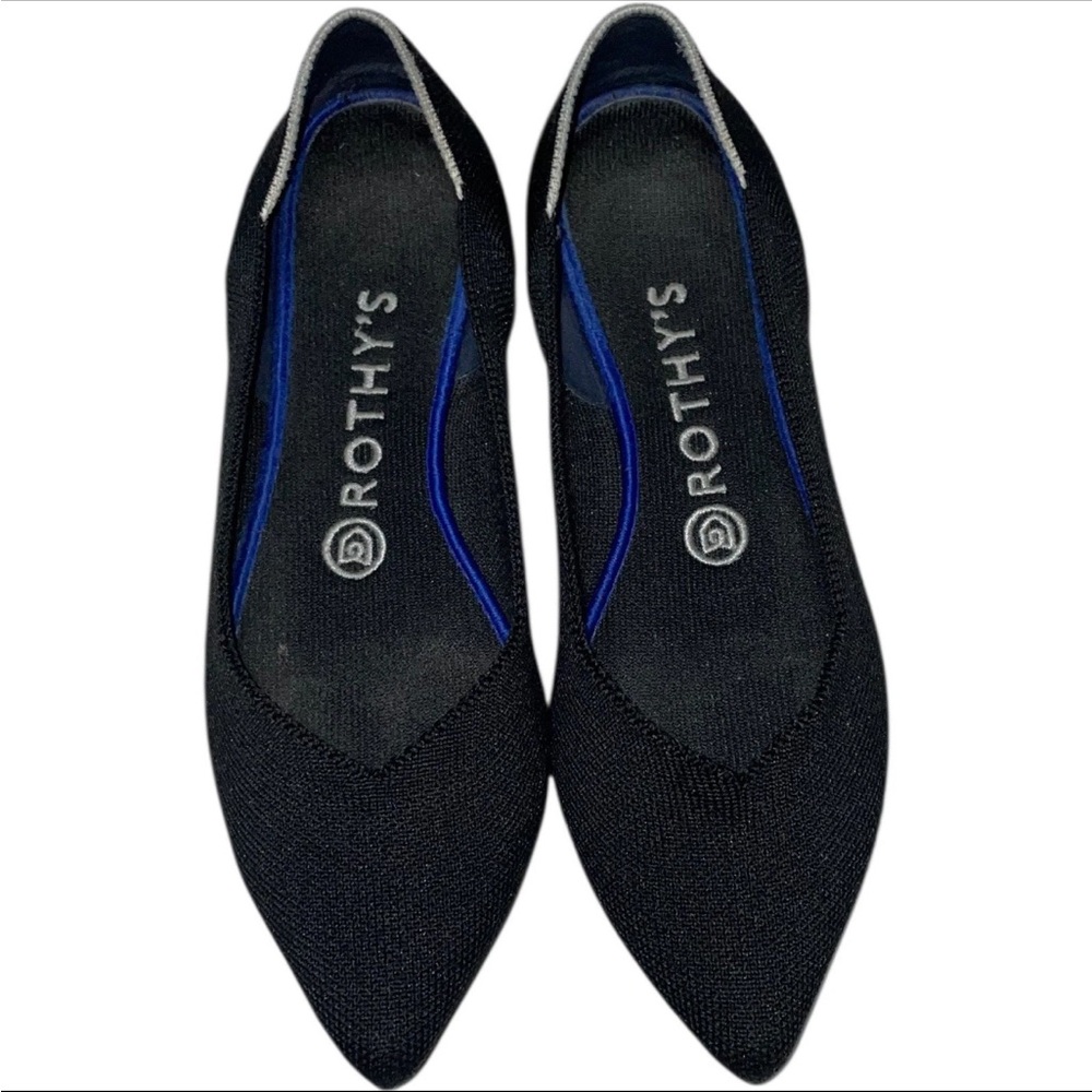Rothy's Black Flats Sleek Minimalist Design